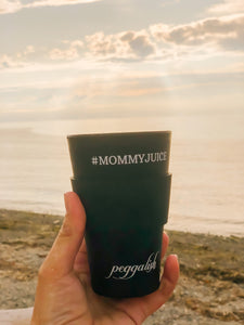 Bamboo Travel Cup: Black "#MOMMYJUICE" 14oz (400ml)