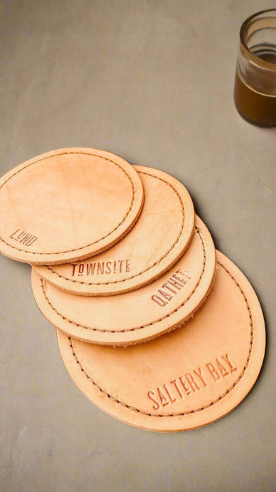 LEATHER COASTERS