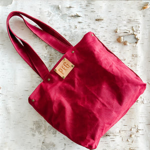PEG MIDI TOTE - CRANBERRY