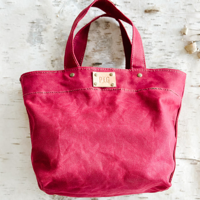 PEG MINI TOTE - CRANBERRY