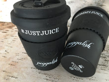 Bamboo Travel Cup: Black "#MOMMYJUICE" 14oz (400ml)